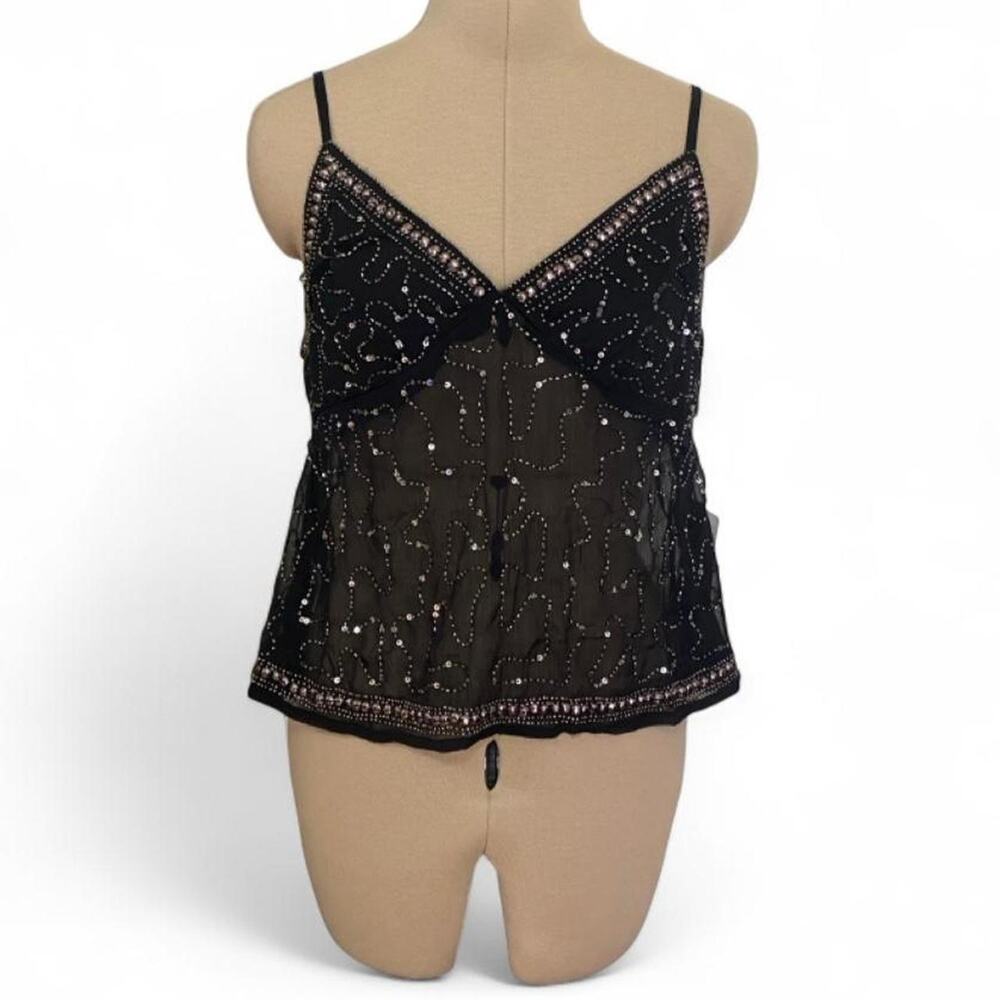 NWT Live 4 Truth black sequin cami top, size M